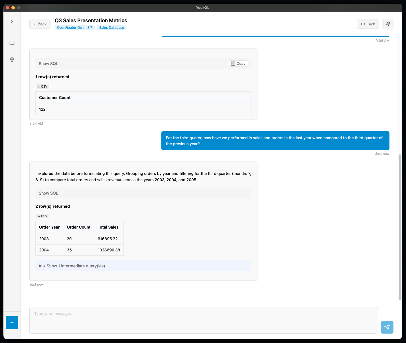 YourQL screenshot